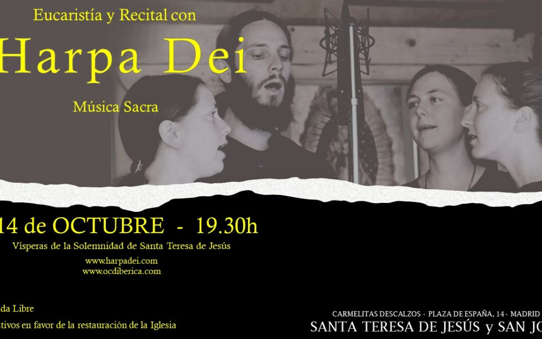 ‘Harpa Dei’: recital de música sacra con motivo de la fiesta de santa Teresa