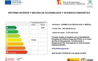Concedida subvención para la reforma del convento de San Juan de la Cruz (Valencia)
