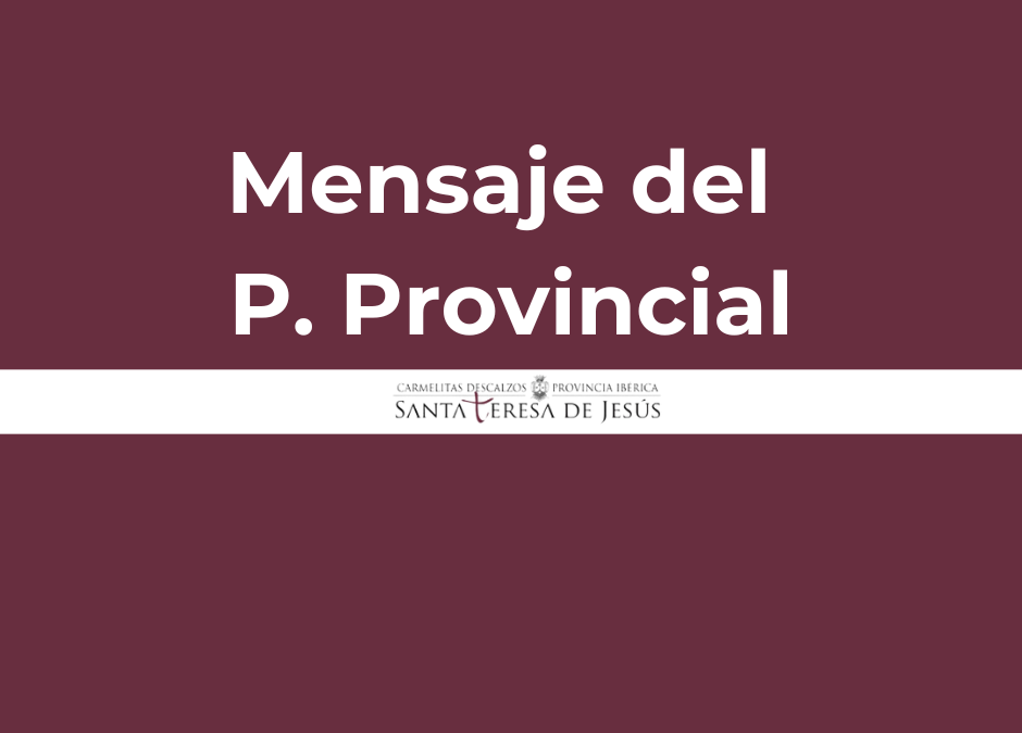 Mensaje del Provincial para la cuaresma
