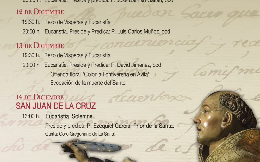 Triduo en honor a San Juan de la Cruz en Ávila