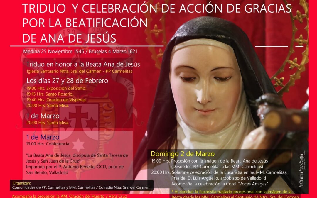 Celebración por la Beatificación de Ana de Jesús en Medina del Campo