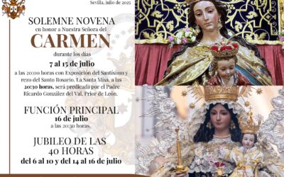 Sevilla es prepara per a la solemne Novena i la Festa de Nostra Senyora del Carme en el Santo Ángel