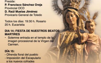Toledo es prepara per a la novena i la festa en honor de la Mare de Déu del Carme 2025