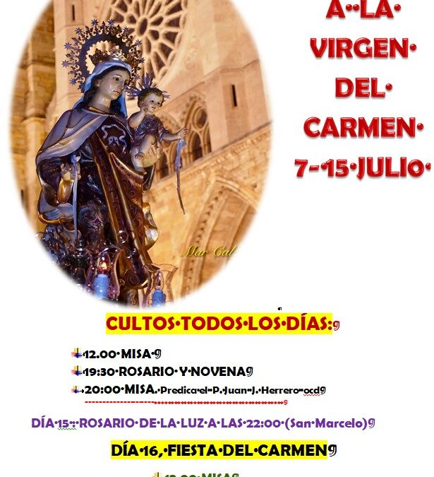 León se prepara para la Novena y Fiesta de la Virgen del Carmen 2025