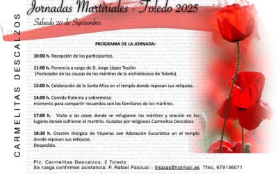Cuenta atrás para las Jornadas Martiriales en Toledo: 20 de septiembre de 2025