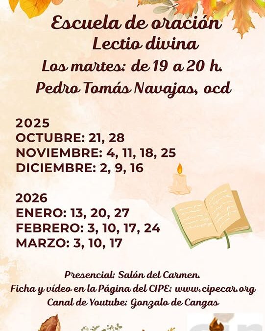 El CIPE inaugura una nova edició de l’Escola d’Oració –Lectio Divina