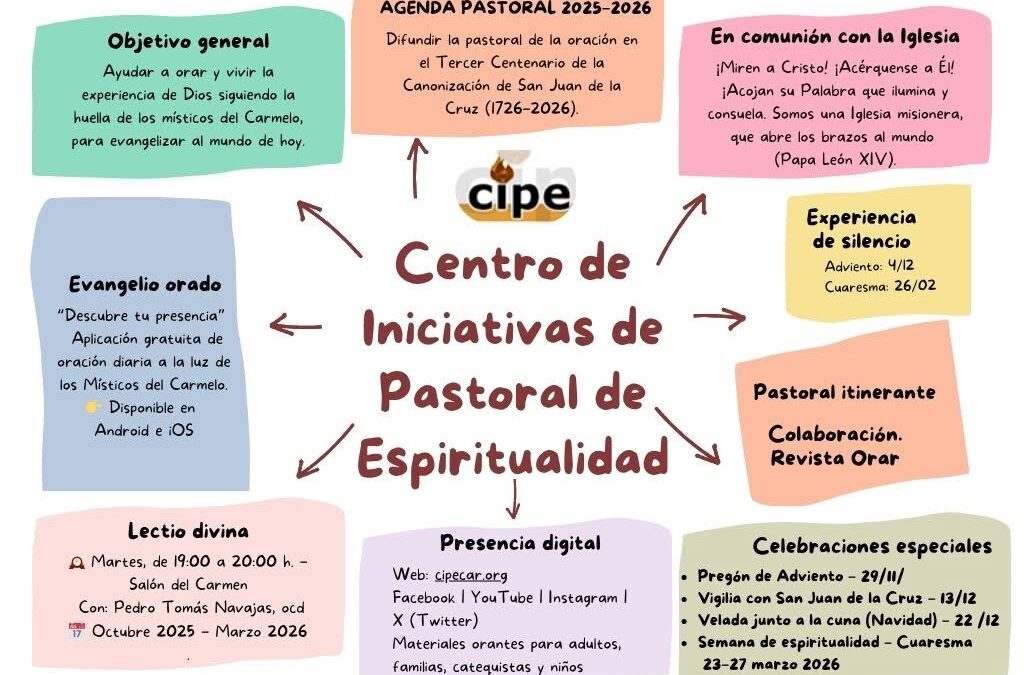 El CIPE presenta la seva Agenda Pastoral 2025–2026: un any per a redescobrir l’oració des dels místics del Carmel