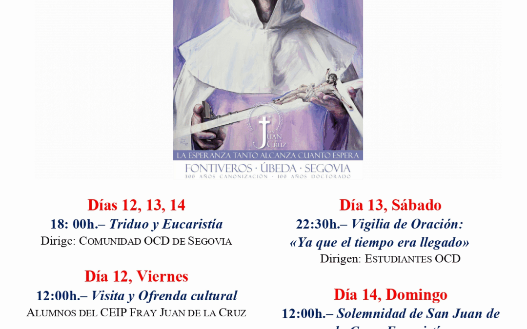 Segòvia es prepara per obrir l’Any Jubilar de sant Joan de la Creu