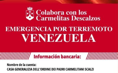 La Orden del Carmelo Descalzo abre una campaña de ayuda para los afectados por el terremoto de Venezuela