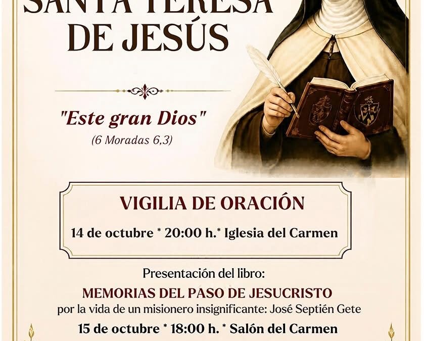 Los Carmelitas Descalzos de Burgos celebran la fiesta de Santa Teresa de Jesús con oración, cultura y una Eucaristía solemne